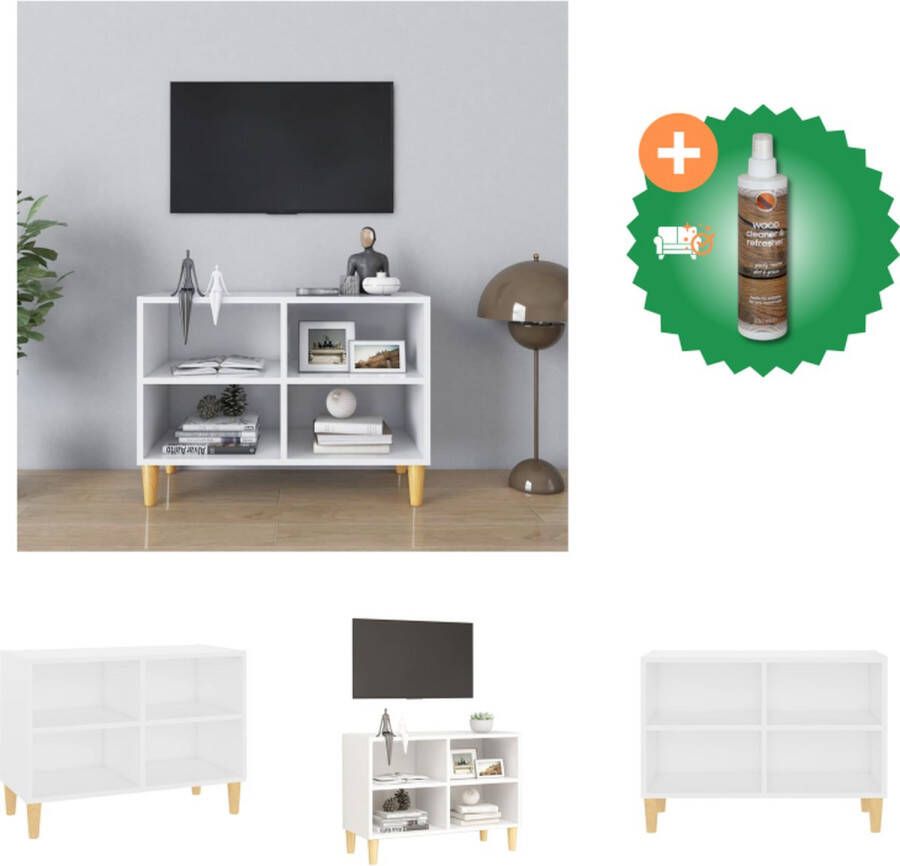 VidaXL Bedkastje Scandinavische charme Prachtig ontworpen Chique meubel Kast Inclusief Houtreiniger en verfrisser