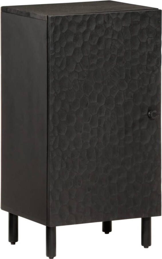 VidaXL -Bijzetkast-40x33x75-cm-massief-mangohout-zwart - Foto 2