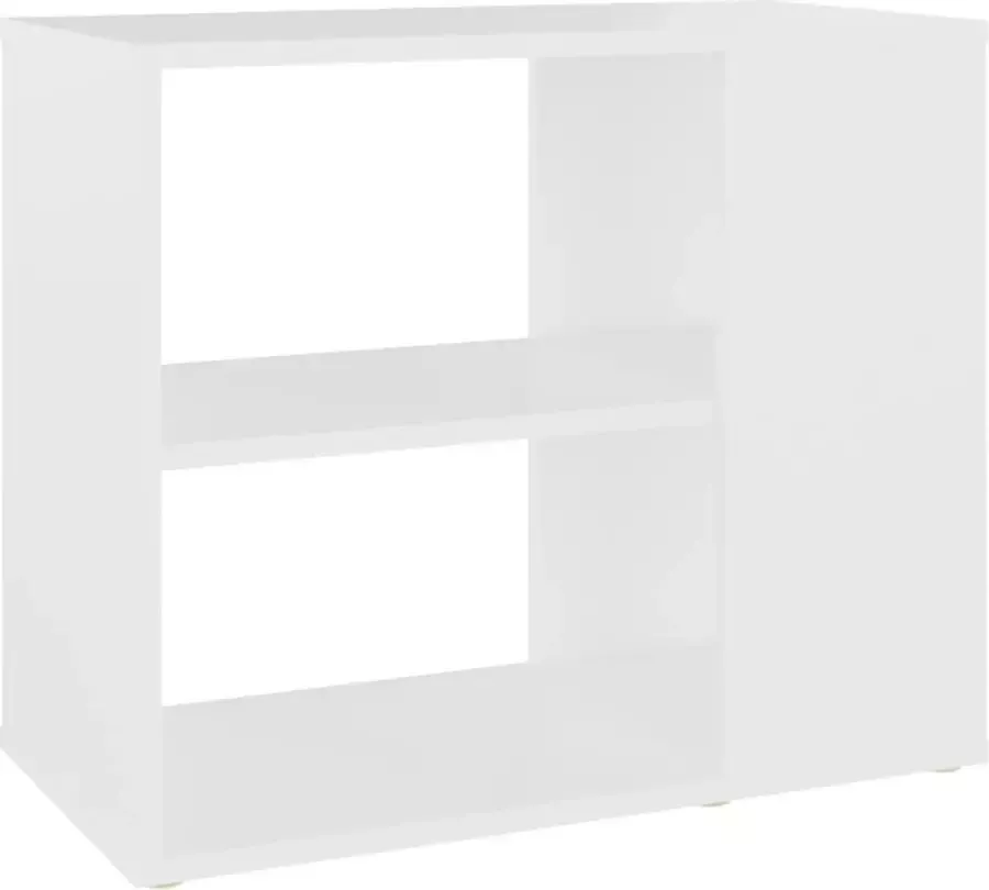 VidaXL Prolenta Premium Bijzetkast 60x30x50 cm bewerkt hout wit - Foto 2