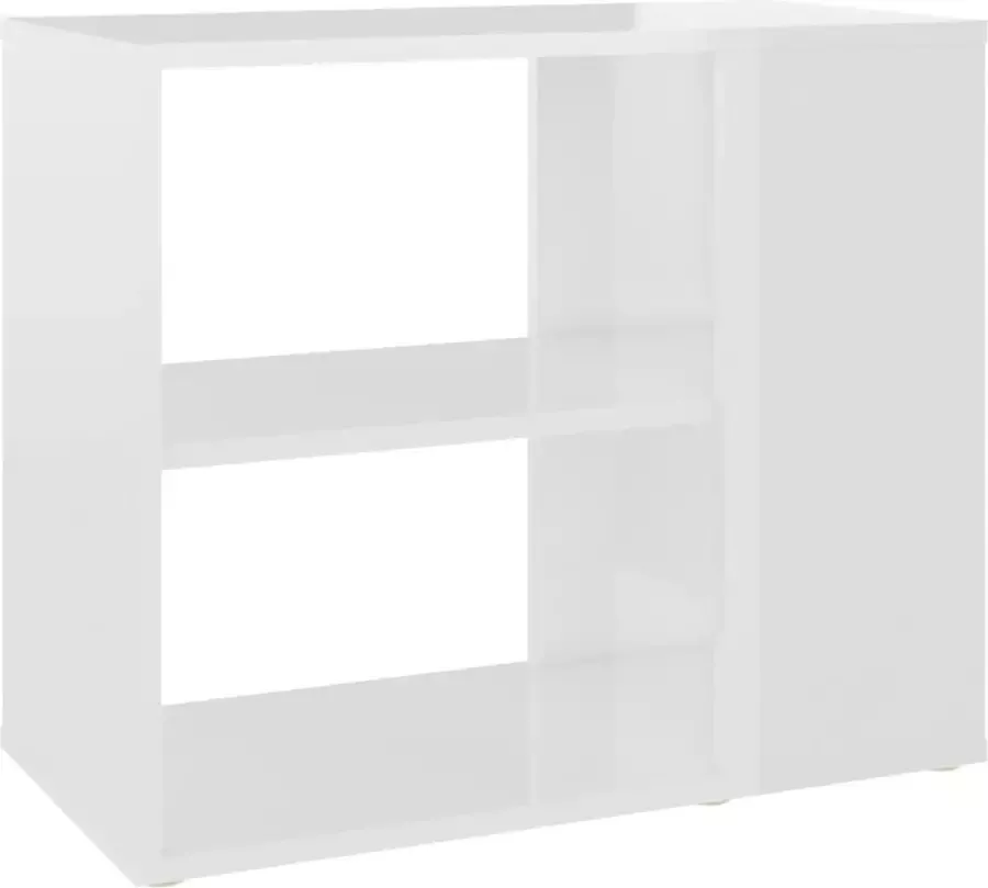 VidaXL -Bijzetkast-60x30x50-cm-bewerkt-hout-hoogglans-wit - Foto 2