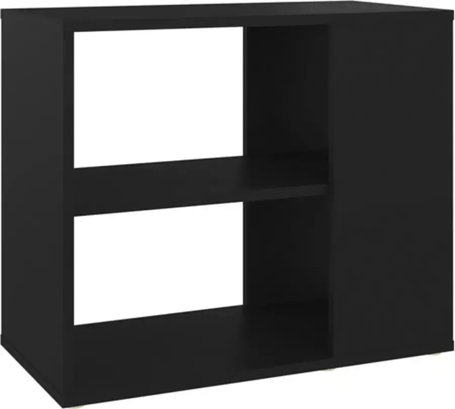 VidaXL Prolenta Premium Bijzetkast 60x30x50 cm spaanplaat zwart - Foto 2