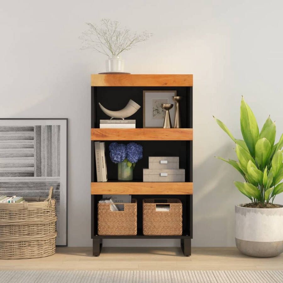 VidaXL -Bijzetkast-60x33x107-cm-massief-acaciahout - Foto 1