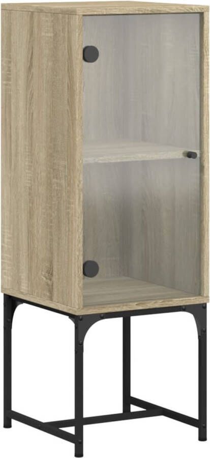 VidaXL Bijzetkast Sonoma Eiken 35x37x100 cm Dressoir Bijzettafel Salontafel Houten Kast Opbergkast - Foto 2