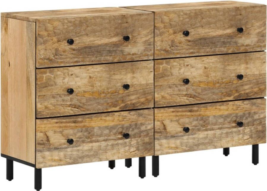 VidaXL -Bijzetkasten-2-st-60x33x75-cm-massief-mangohout - Foto 4