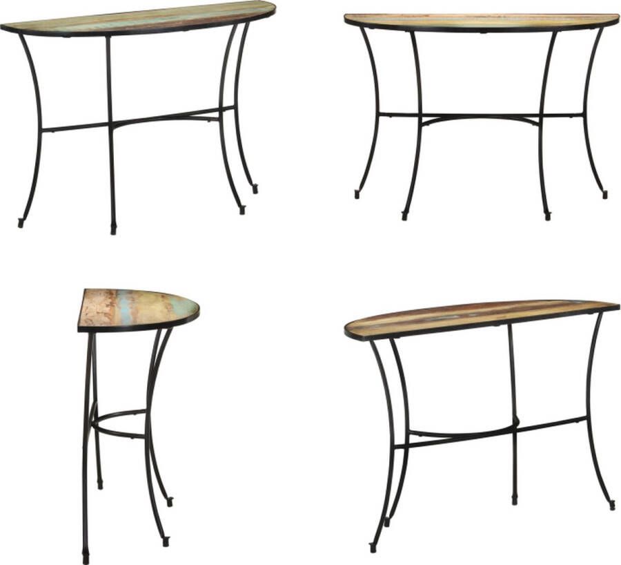 VidaXL Bijzettafel 110x40x77 cm massief gerecycled hout Console Tafel Console Tafels Consoletafel Consoletafels