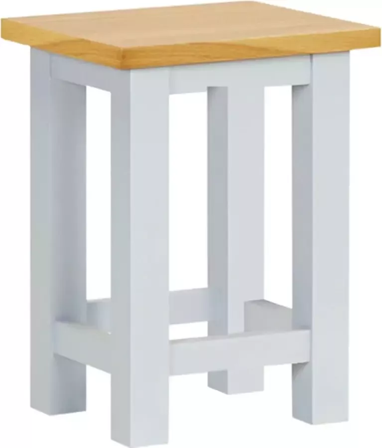 VidaXL Bijzettafel 27x24x37 cm massief eikenhout - Foto 2
