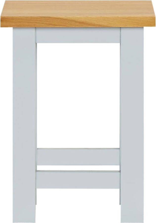 VidaXL Bijzettafel 27x24x37 cm massief eikenhout