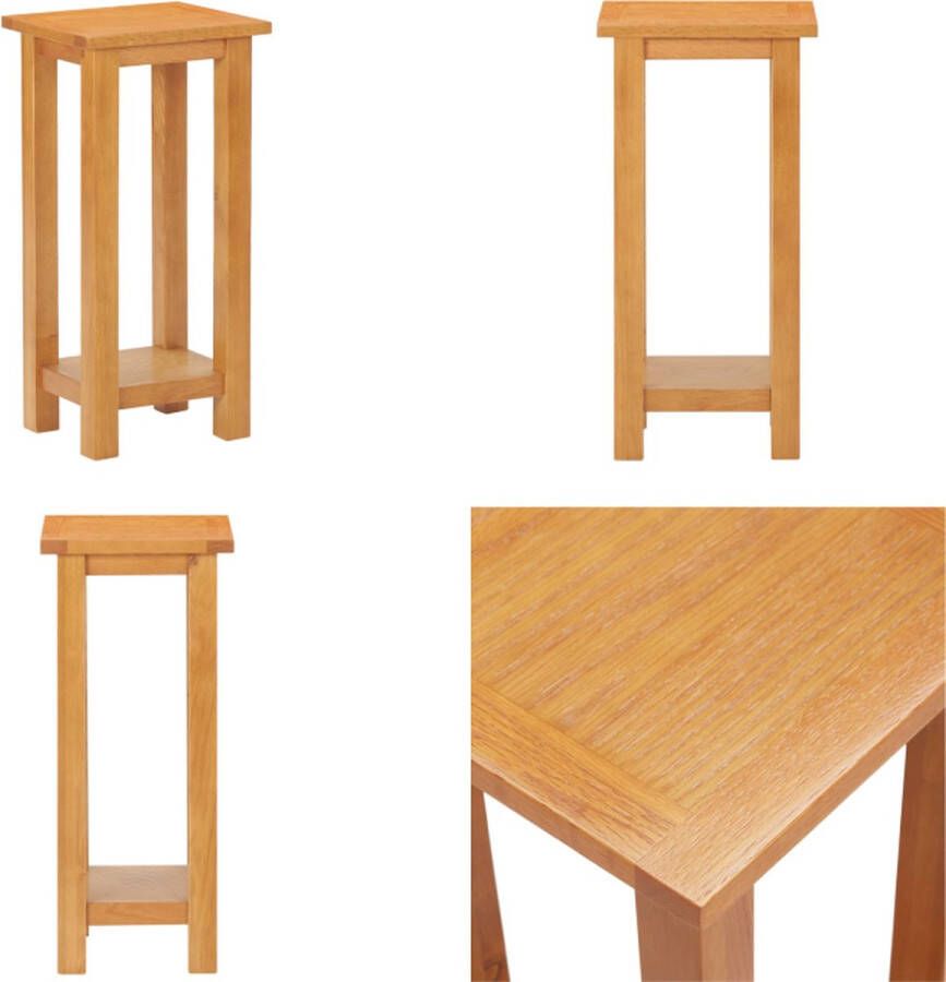 VidaXL Bijzettafel 27x24x55 cm massief eikenhout Bijzettafel Bijzettafels Wandtafel Wandtafels