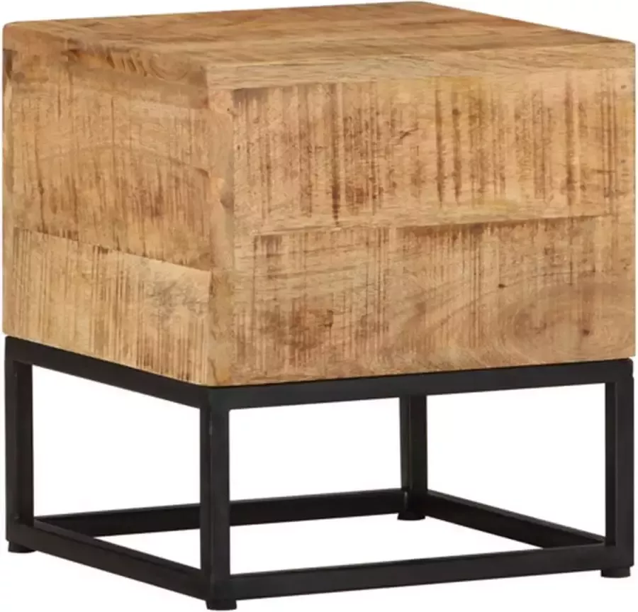VidaXL -Bijzettafel-30x30x33-cm-ruw-mangohout - Foto 2