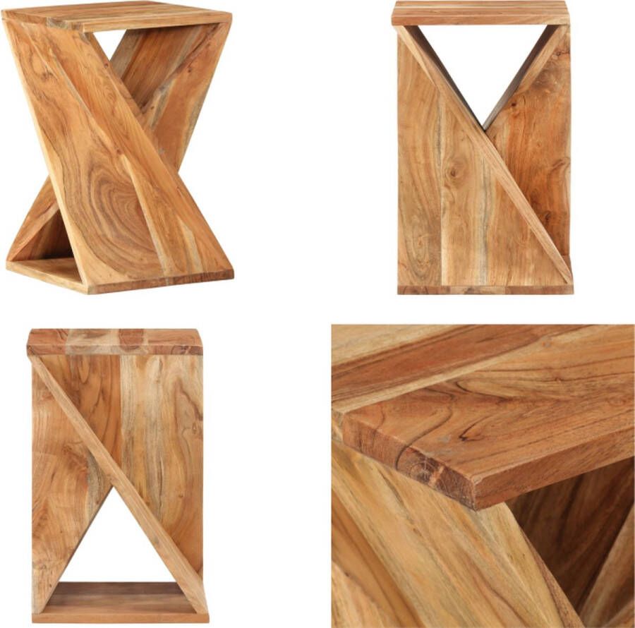 VidaXL Bijzettafel 35x35x55 cm massief acaciahout Bijzettafel Bijzettafels Houten Tafeltje Salontafel