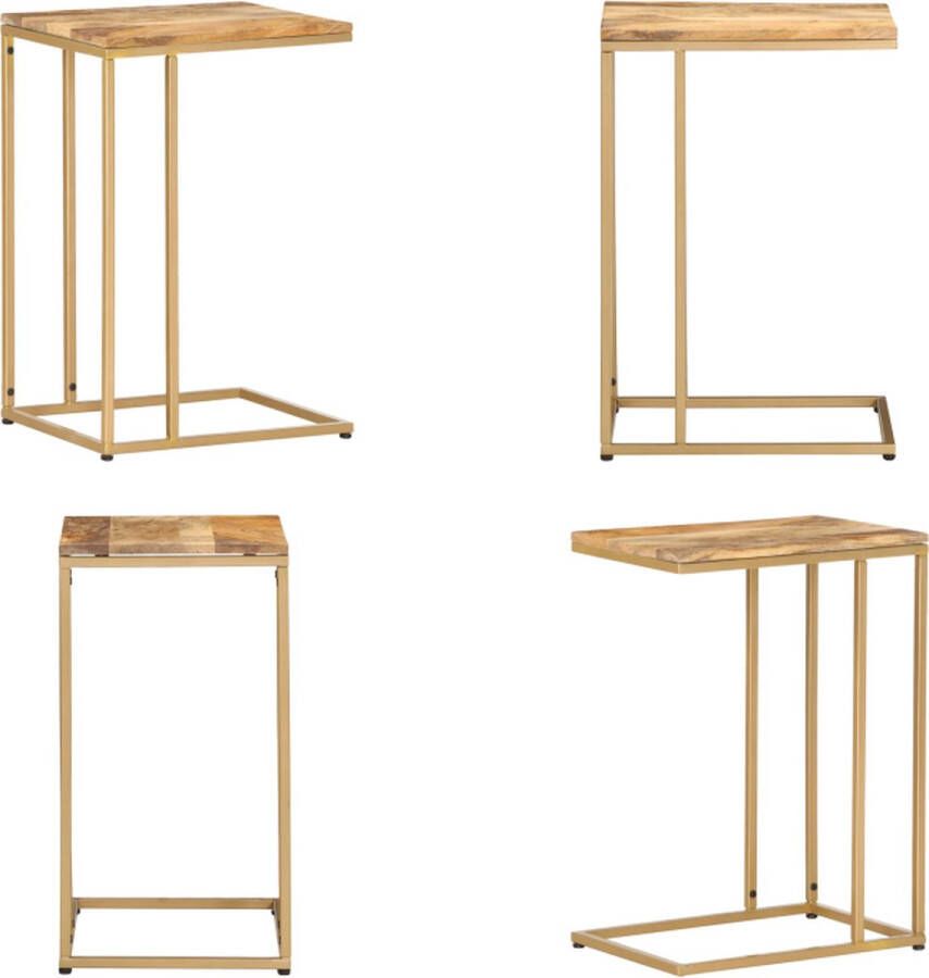 VidaXL Bijzettafel 35x45x65 cm massief mangohout Bijzettafel Bijzettafels Tafel Tafels