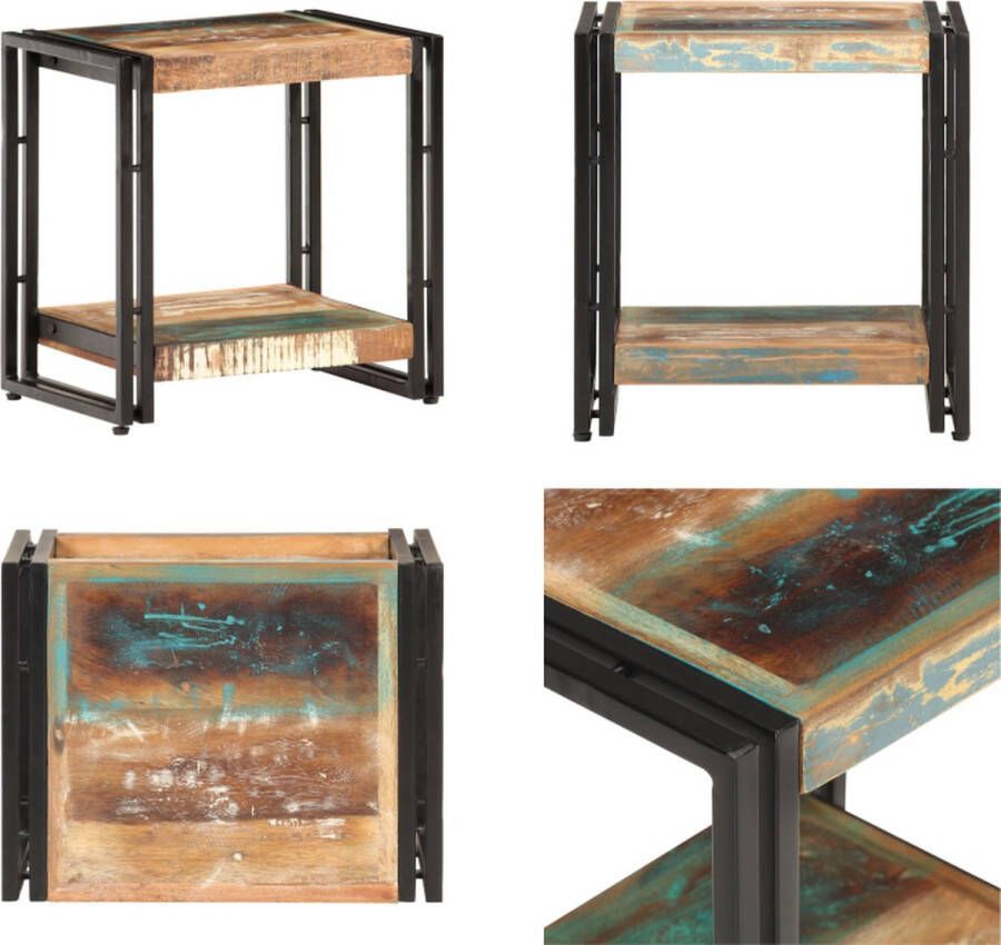 VidaXL Bijzettafel 40x30x40 cm massief gerecycled hout Salontafel Salontafels Bijzettafel Bijzettafels