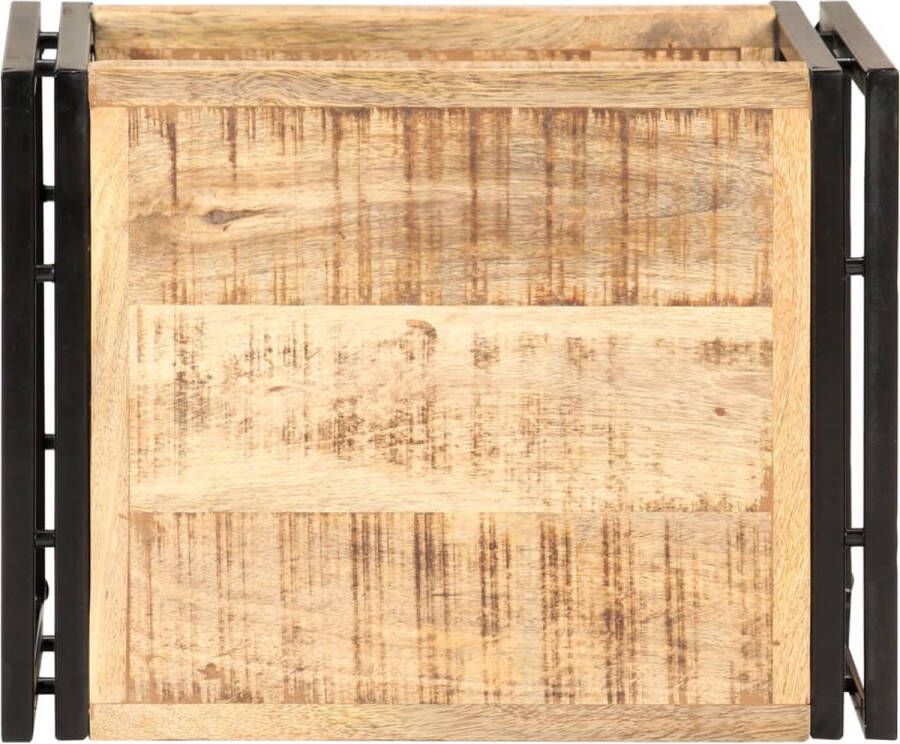 VidaXL Bijzettafel Ruw Mangohout 40x30x40 cm Bijzettafel Industriële Stijl Mangohout Salontafel Nachtkastje - Foto 2