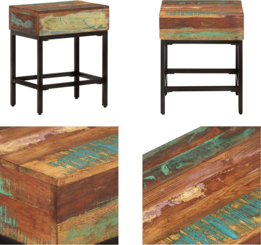 VidaXL Bijzettafel 40x30x51 cm massief gerecycled hout Bijzettafel Bijzettafels Eindtafel Salontafel