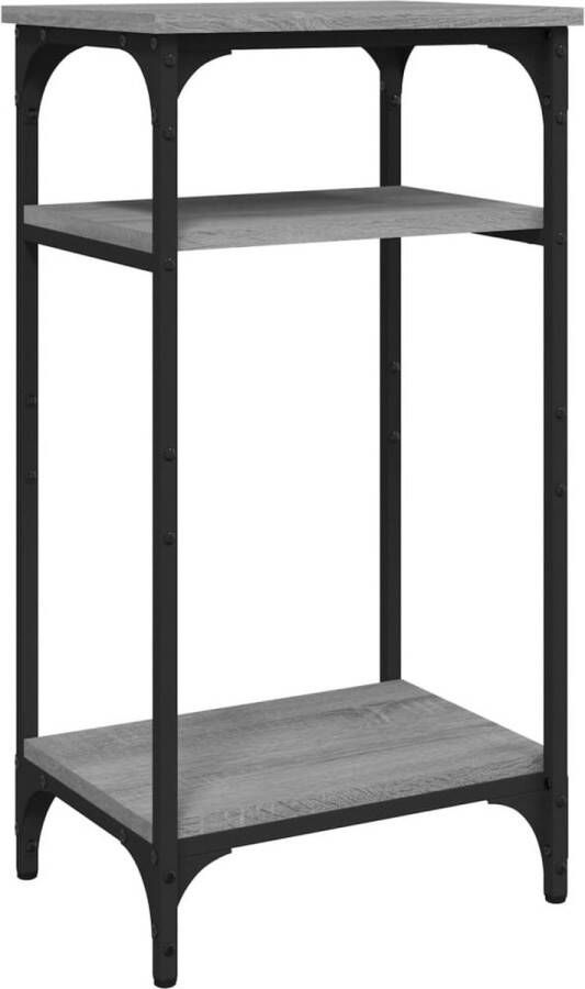 VidaXL Bijzettafel Grijs Sonoma Eiken 40x30x75 cm Bijzettafel Industrieel Design Houten Tafeltje Grijze Kleur Salontafel Sidetable