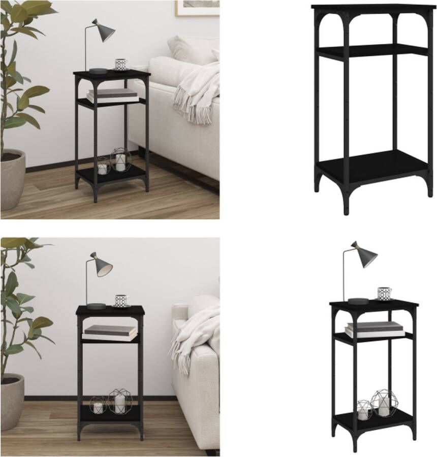 VidaXL Bijzettafel 40x30x75 cm bewerkt hout zwart Bijzettafel Bijzettafels Accenttafel Eindtafel