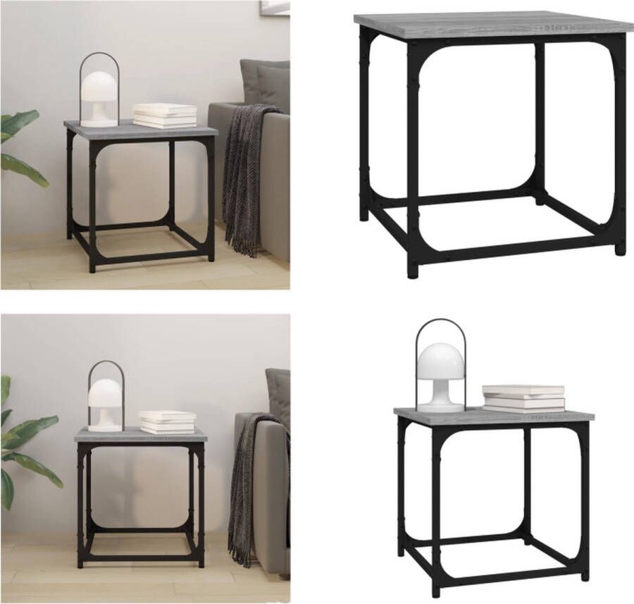 VidaXL Bijzettafel 40x40x40 cm bewerkt hout grijs sonoma eikenkleurig Bijzettafel Bijzettafels Salontafel Salontafels