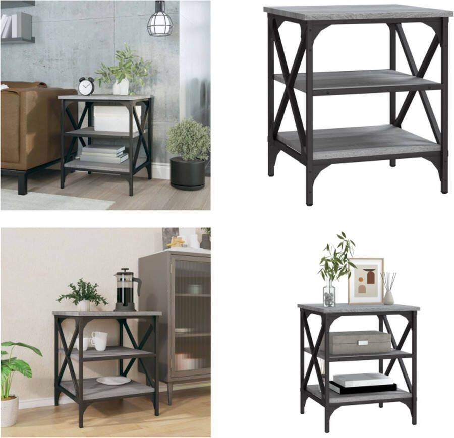 VidaXL -Bijzettafel-40x42x50-cm-bewerkt-hout-grijs-sonoma-eikenkleurig