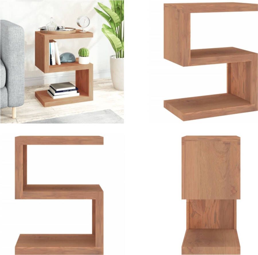 VidaXL Bijzettafel 45x30x60 cm mass––ief teakhout Bijzettafel Bijzettafels Eindtafel Salontafel