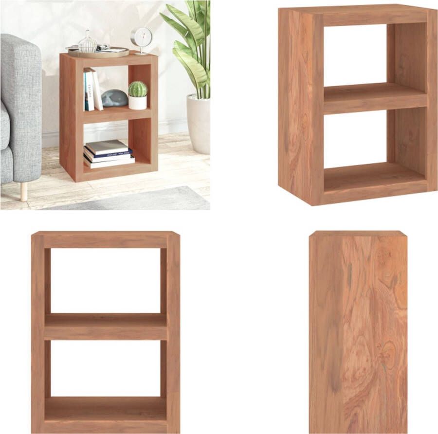 VidaXL Bijzettafel 45x30x60 cm massief teakhout Bijzettafel Bijzettafels Eindtafel Salontafel