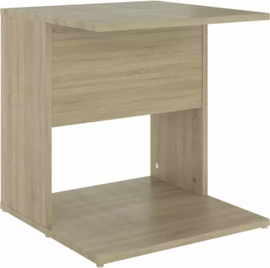 VidaXL -Bijzettafel-45x45x48-cm-spaanplaat-sonoma-eikenkleurig - Foto 2