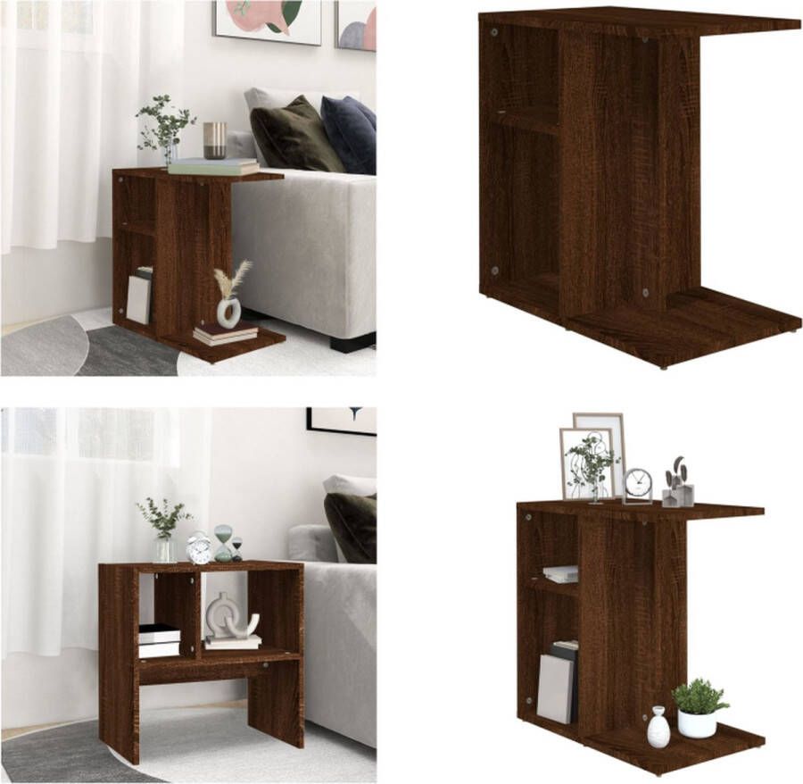 VidaXL -Bijzettafel-50x30x50-cm-bewerkt-hout-bruineikenkleurig