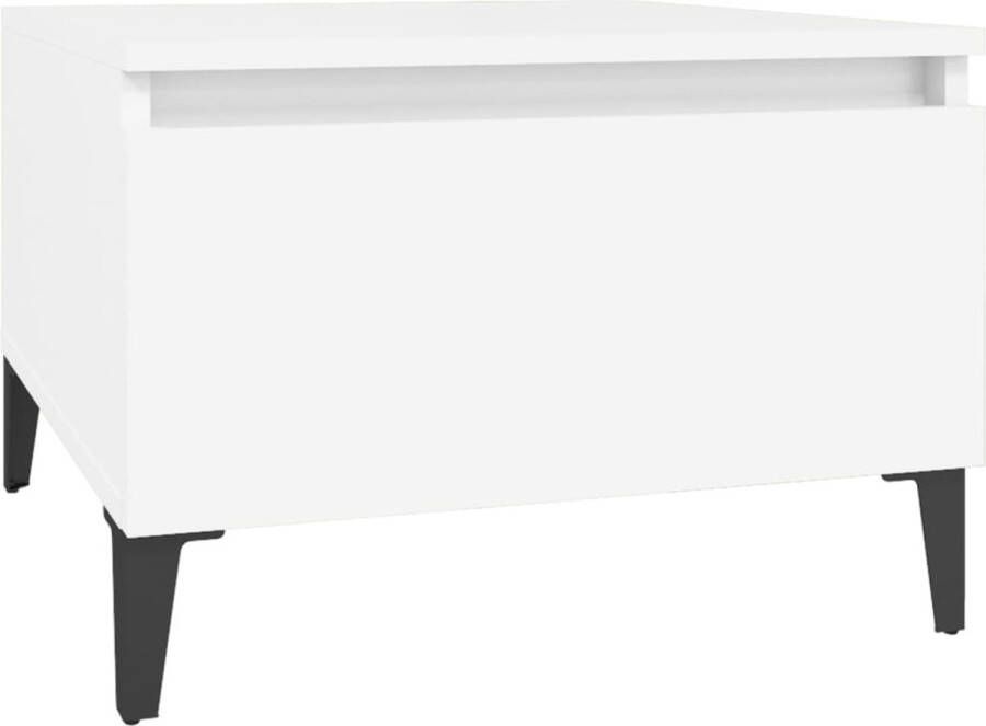VidaXL -Bijzettafel-50x46x35-cm-bewerkt-hout-wit - Foto 6