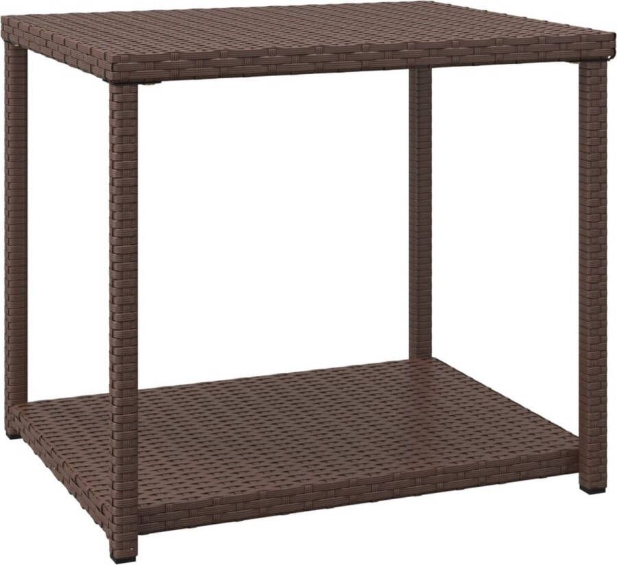 VidaXL -Bijzettafel-55x45x49-cm-poly-rattan-bruin - Foto 3