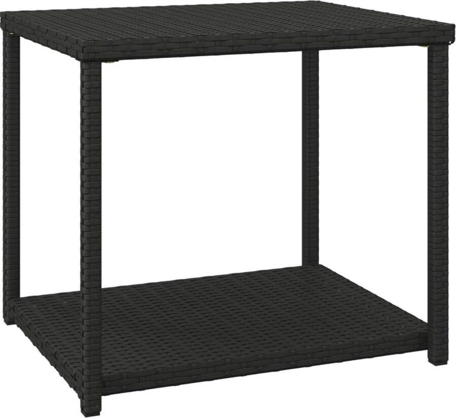 VidaXL -Bijzettafel-55x45x49-cm-poly-rattan-zwart - Foto 3