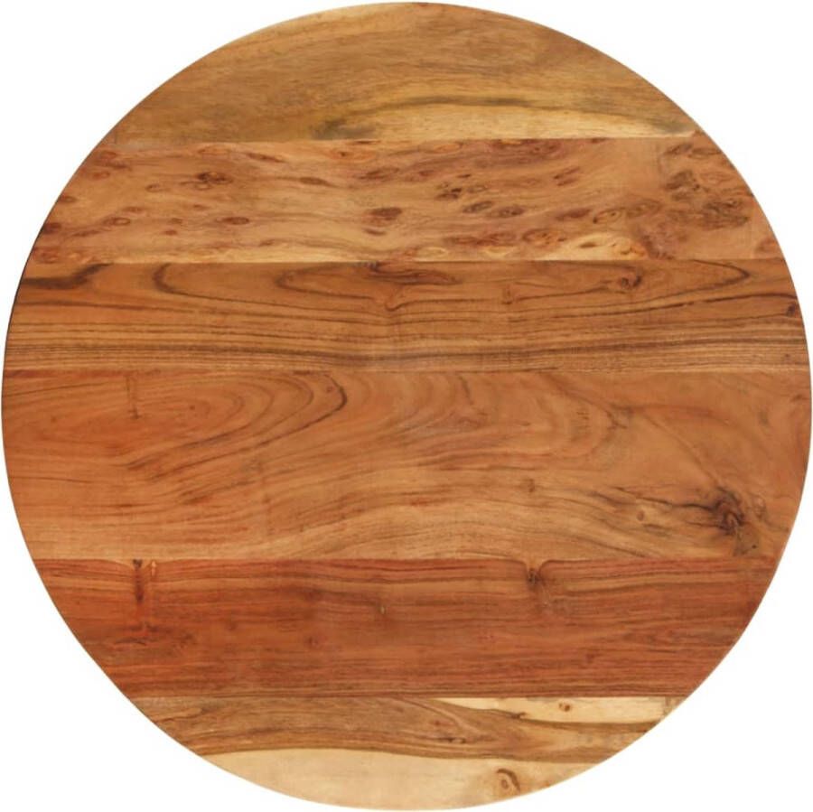 VidaXL -Bijzettafel-60x(42-62)-cm-massief-acaciahout-en-gietijzer - Foto 2