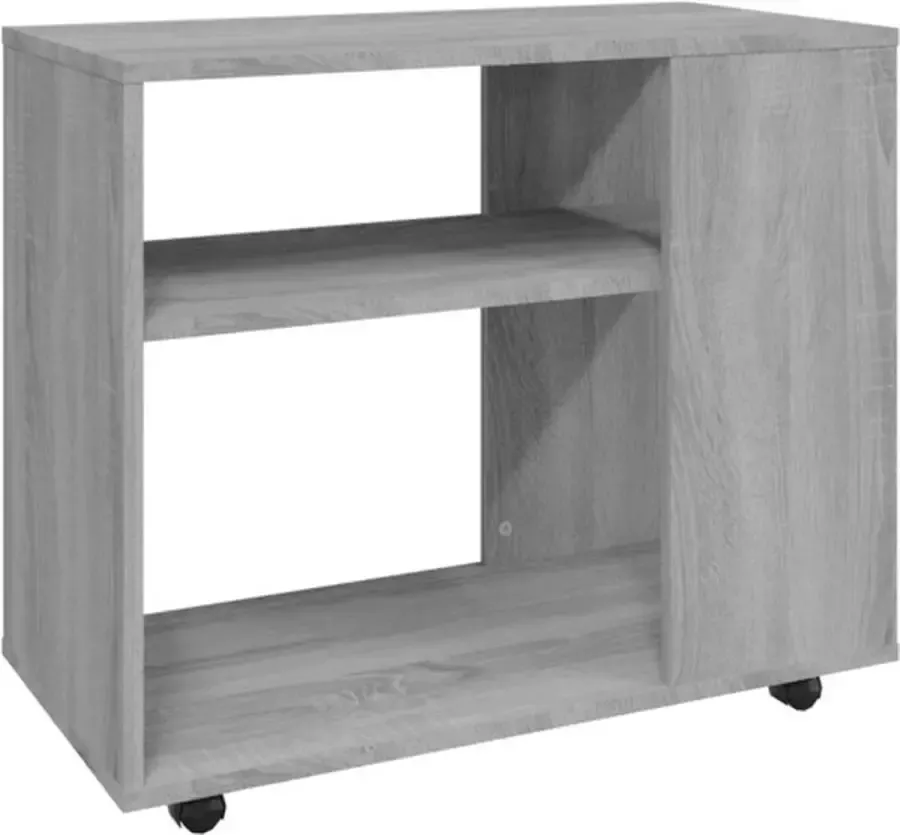 VidaXL -Bijzettafel-70x35x55-cm-bewerkt-hout-grijs-sonoma-eikenkleurig - Foto 2