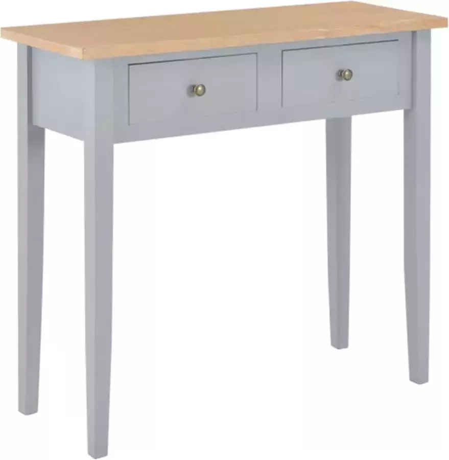 VidaXL -Bijzettafel-79x30x74-cm-hout-grijs - Foto 2