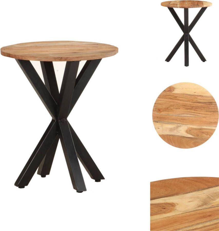 VidaXL Bijzettafel Acaciahout Industriële stijl 48 x 48 x 56 cm Tafel
