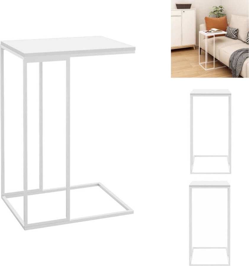 VidaXL Salontafel Salontafels Koffietafel Koffietafels Bijzettafel 40x30x59 cm bewerkt hout wit