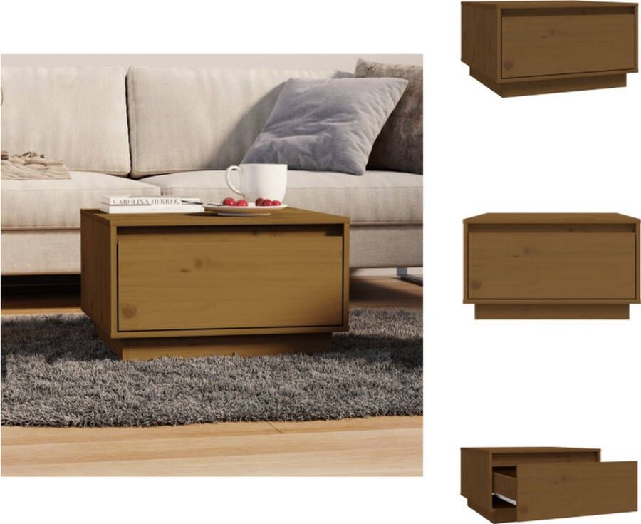 VidaXL Salontafel Salontafels Koffietafel Banktafel Salontafel 55x56x32 cm massief grenenhout honingbruin