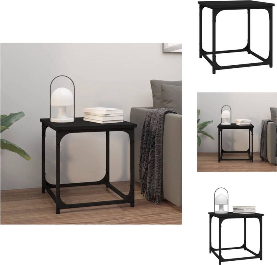 VidaXL Bijzettafel Bijzettafels Salontafel Salontafels Bijzettafel 40x40x40 cm bewerkt hout zwart - Foto 2