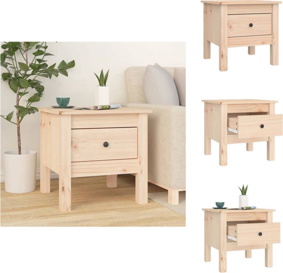 VidaXL Bijzettafel Bijzettafels Eindtafel Salontafel Bijzettafel 40x40x39 cm massief grenenhout