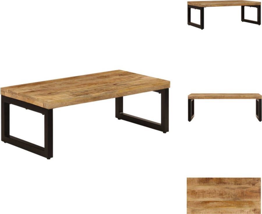 VidaXL Salontafel Salontafels Tafel Tafels Salontafel 100x50x35 cm massief mangohout en staal