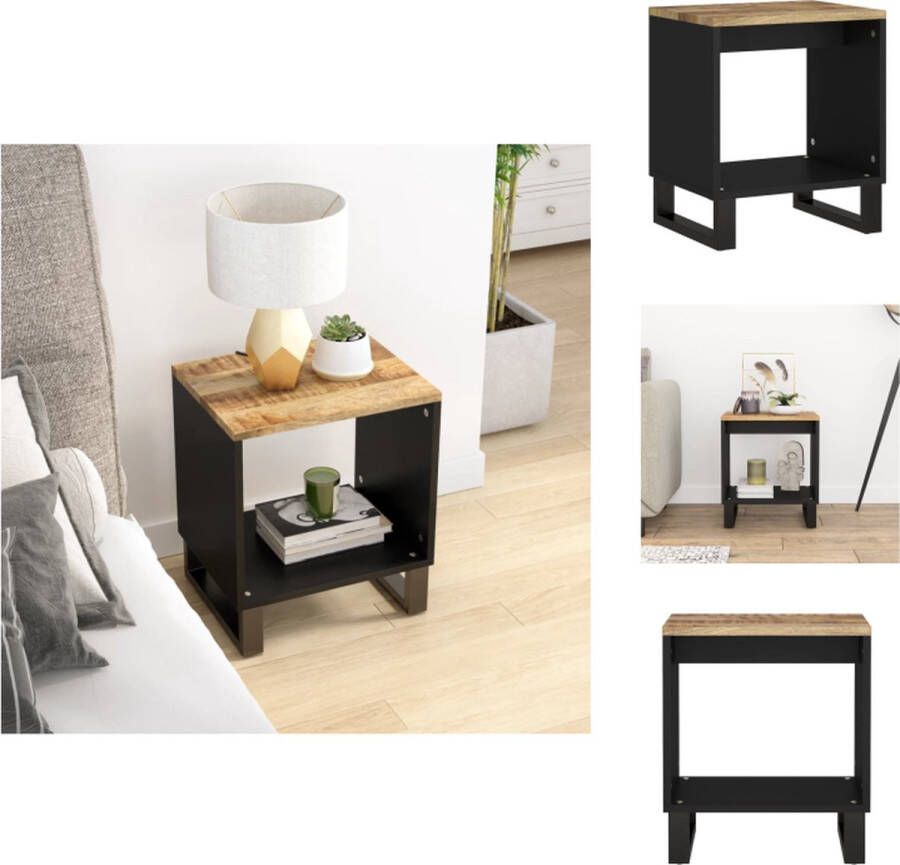 VidaXL Salontafel Salontafels Tafel Bijzettafel Salontafel 40x31x46 cm massief mangohout en bewerkt hout