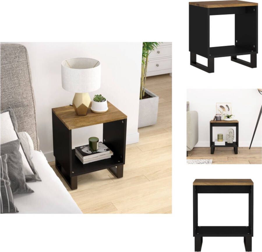 VidaXL Salontafel Salontafels Tafel Bijzettafel Salontafel 40x31x46 cm massief mangohout en bewerkt hout