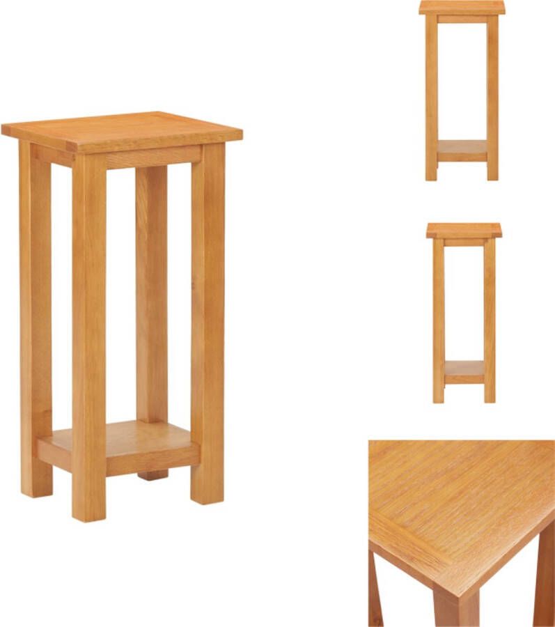 VidaXL Bijzettafel Bijzettafels Wandtafel Wandtafels Bijzettafel 27x24x55 cm massief eikenhout - Foto 2