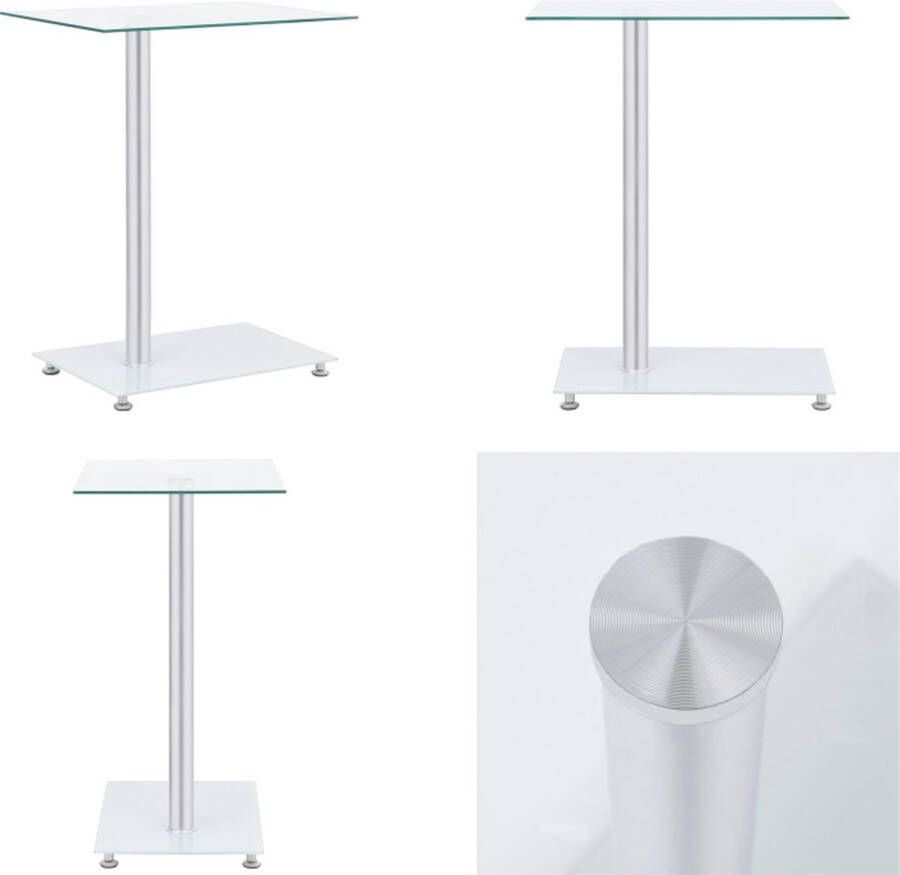 VidaXL Bijzettafel U-vormig 45x30x58 cm gehard glas transparant Bijzettafel Bijzettafels Tafel Tafels