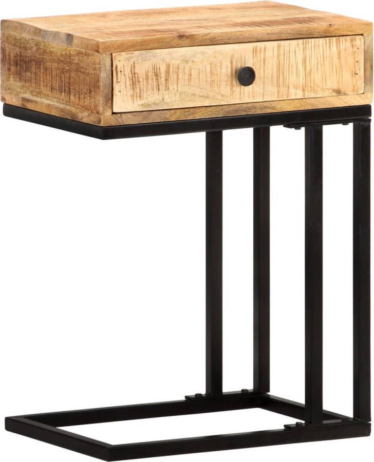 VidaXL -Bijzettafel-U-vormig-45x30x61-cm-massief-mangohout - Foto 3