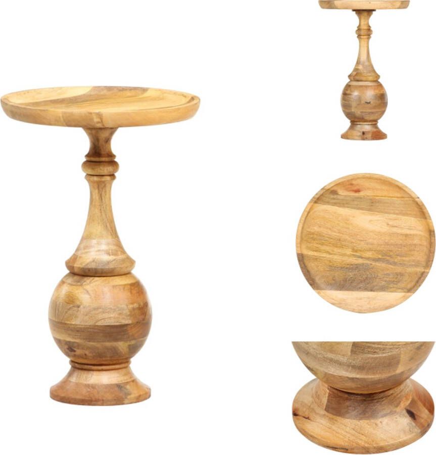 VidaXL Bijzettafel Bijzettafels Tafel Tafels Bijzettafel rond 43x43x66 cm massief mangohout