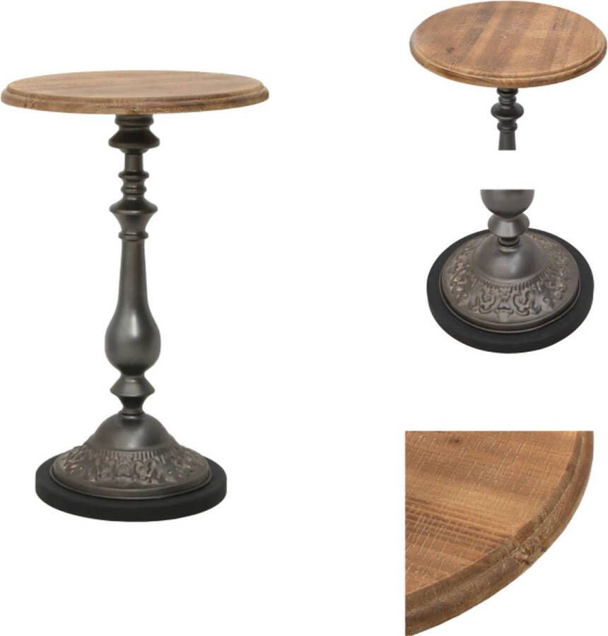 VidaXL Bijzettafel Bijzettafels Tafel Tafels Bijzettafel 40x64 cm massief vurenhout bruin