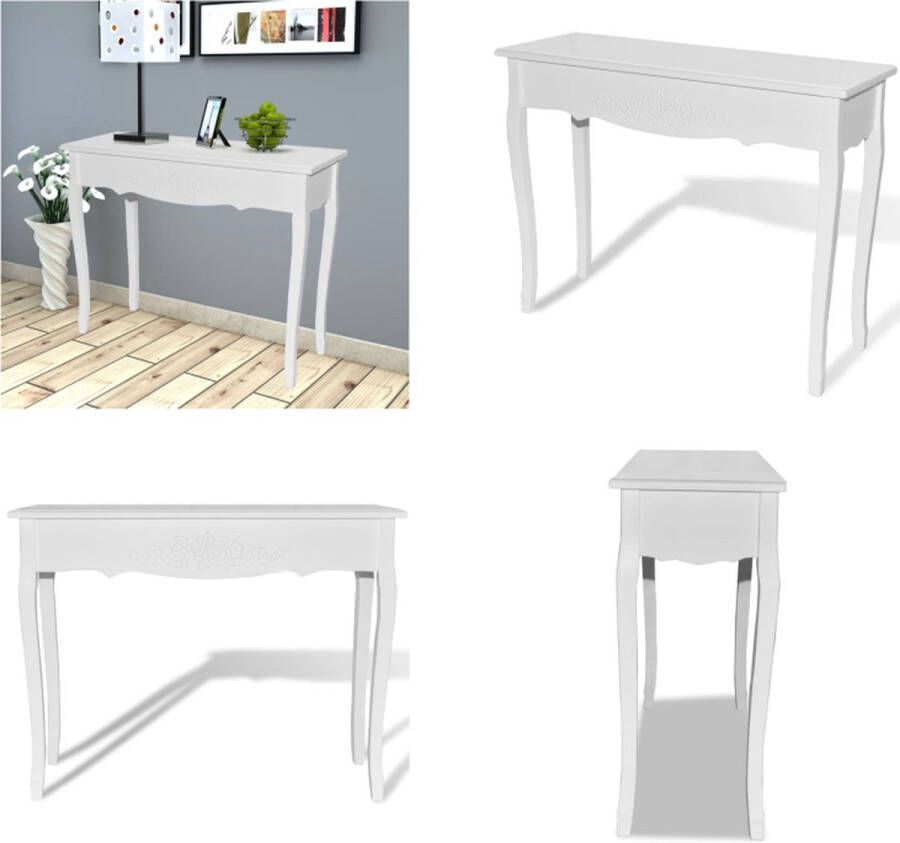 VidaXL Bijzettafel wit Kaptafel Kaptafels Kap Tafel Kap Tafels