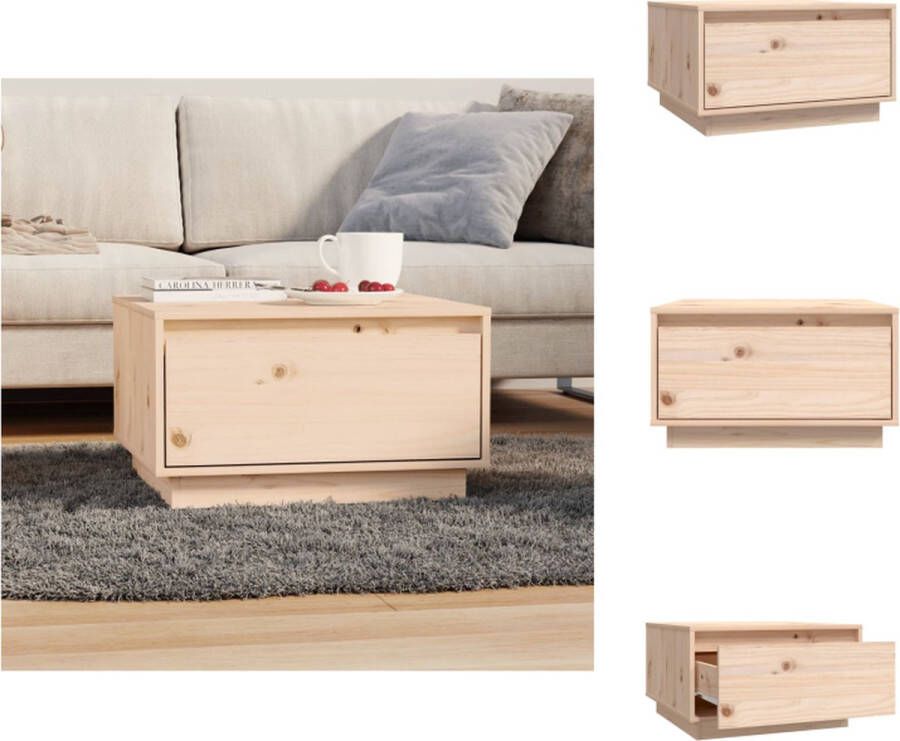 VidaXL Salontafel Salontafels Koffietafel Banktafel Salontafel 55x56x32 cm massief grenenhout - Foto 2