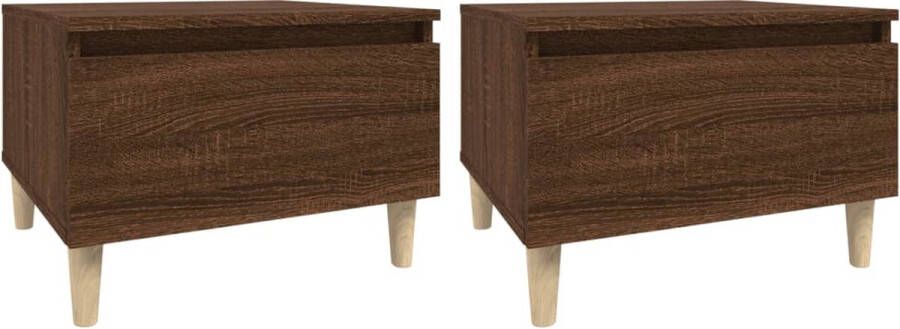VidaXL -Bijzettafels-2-st-50x46x35-cm-bewerkt-hout-bruineikenkleurig - Foto 4