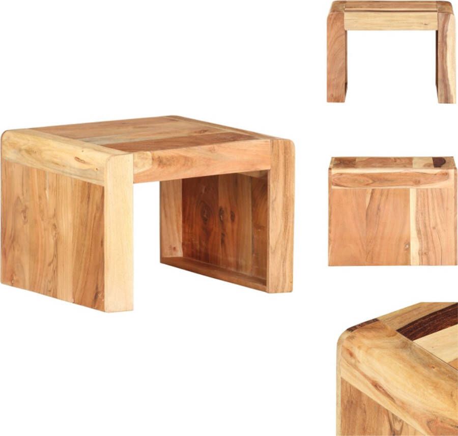 VidaXL Salontafel Salontafels Tafel Tafels Bijzettafel 43x40x30 cm massief acaciahout - Foto 2