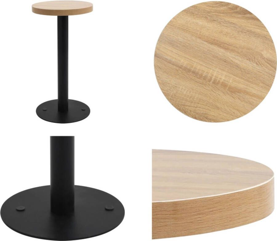 VidaXL Bistrotafel 40 cm MDF lichtbruin Bistrotafel Bistrotafels Bistro Tafel Bistro Tafels - Foto 2